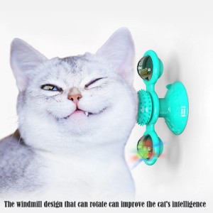 Funny Interactive Windmill Cat Toys with Catnip  (3)