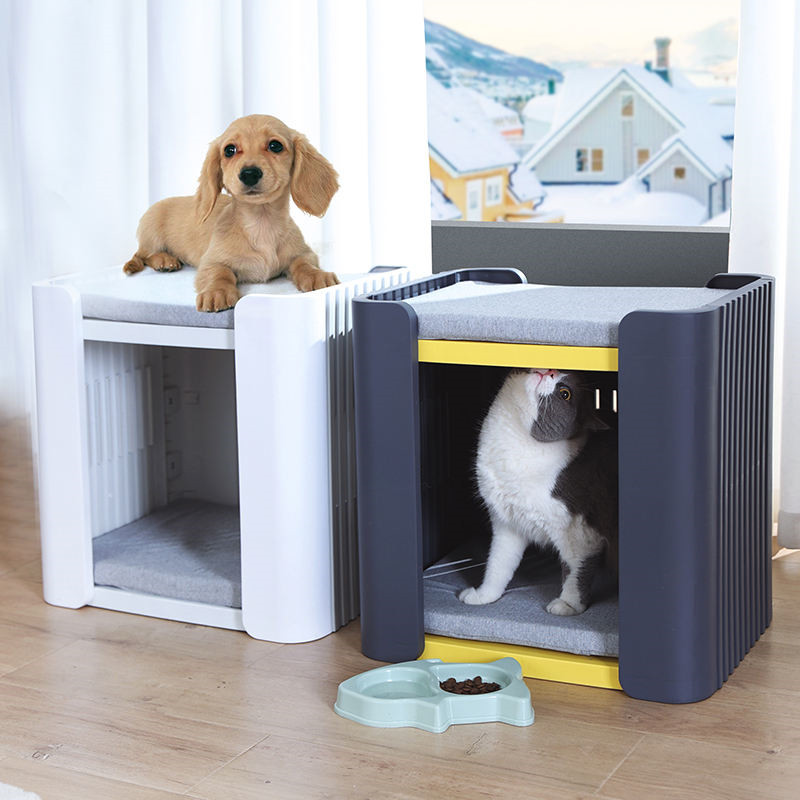 Furniture Style Dog Crate Tungtung Méja Pet Kennels (3)