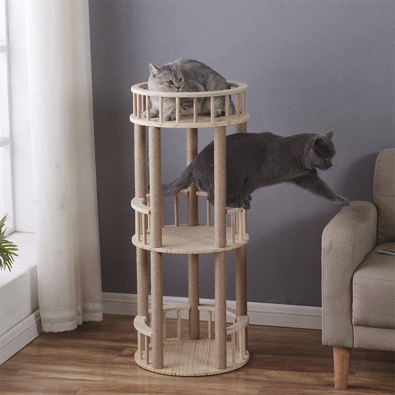 Moderne Multi-Level Cat Tree Tower mei romme kondo (1)