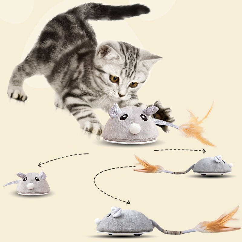 Kattelegetøj i form af mus