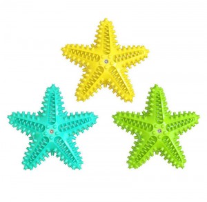Starfish Squeaky Teeth Cleaning Water Toys Giocattoli galleggianti per i cani (2)