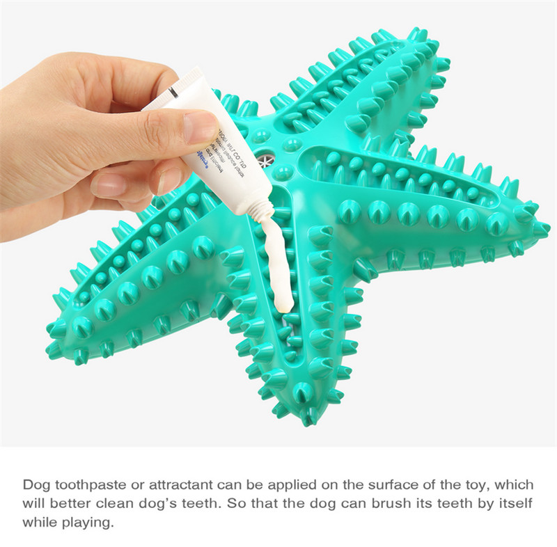 Starfish Squeaky Teeth Cleaning Water Toys Giocattoli galleggianti per i cani (5)