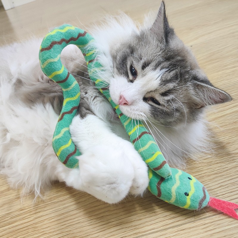 snake plush cat toys
