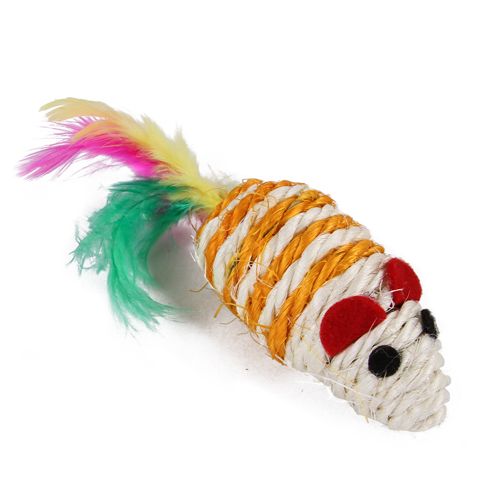 Sisal mouse cat toy